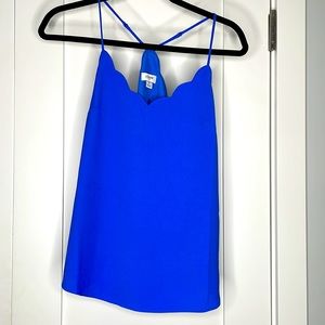 Blue Jcrew scallop tank